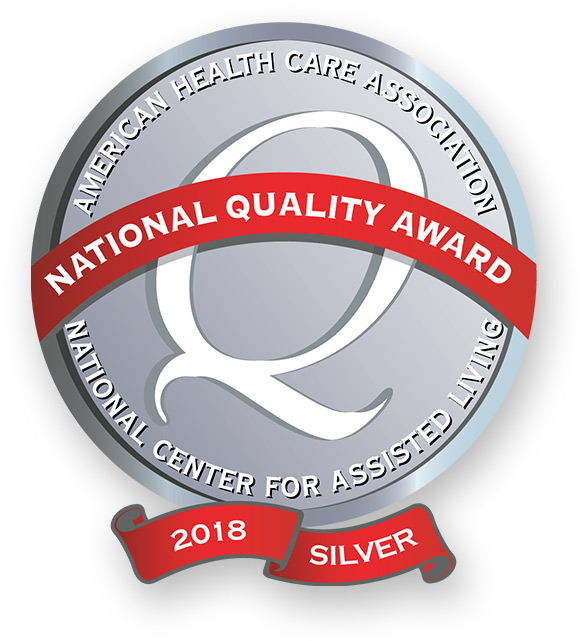 This WellBridge location is the proud recepient of the 2018 Silver National Quality Award from the American Health Care Association National Center for Assisted Living.