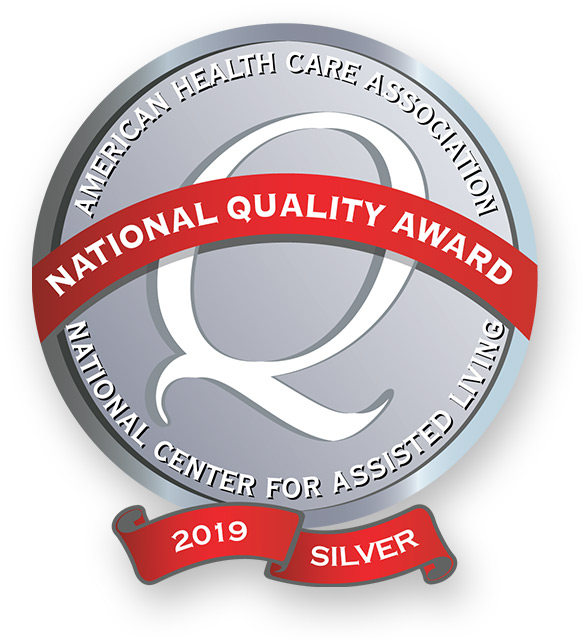This WellBridge location is the proud recepient of the 2019 Silver National Quality Award from the American Health Care Association National Center for Assisted Living.