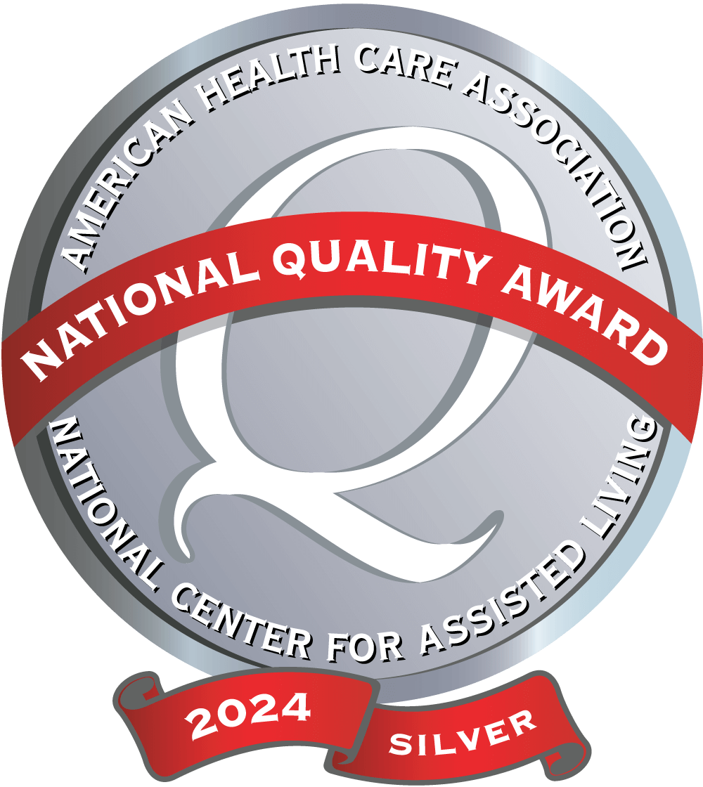 This WellBridge location is the proud recepient of the 2024 Silver National Quality Award from the American Health Care Association National Center for Assisted Living.